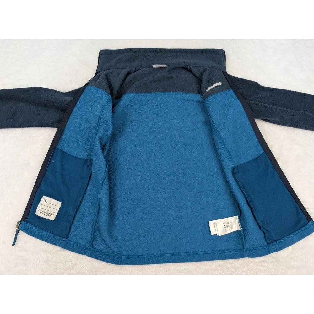 Columbia Full Zip Jacket Youth M Blue Fleece Zip Pockets Lightweight
